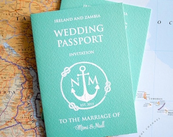 Passport Wedding Invitation (sample pack) passport travel destination wedding invites | wedding stationery