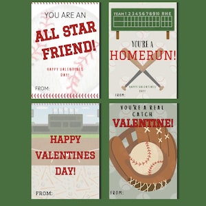 Lot de cartes de baseball pour la Saint-Valentin