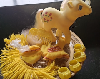 G1 My little pony Posey 1984 Hasbro mit Kleidung und Accessoires Vintage