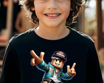 Kids Roblox Gamer Sweatshirt – Character Graphic Gaming Pullover