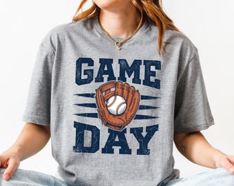 Camiseta vintage de béisbol para mujer, estilo desgastado, con estampado gráfico. Regalo ideal para mamás aficionadas al deporte.