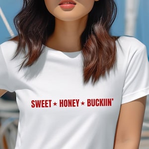 SWEET•HONEY•BUCKIIN&#39; Vintage Cowboy T-Shirt, Western Y2k Baby T-Shirt, Western Bachelorette T-Shirt, retro cowboy shirt