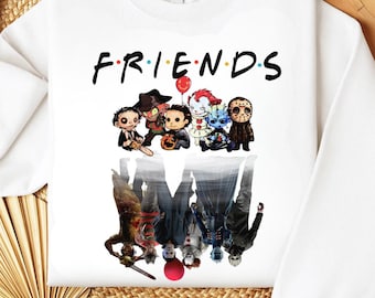 Halloween Horror Movie Characters T-Shirt: Spooky Unisex Tee