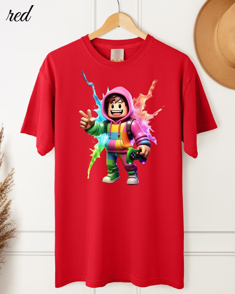Roblox Gamer T-Shirt for Kids & Adults – Colorful Video Game Character Tee, Gaming Gift image 8