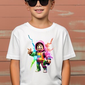 Roblox Gamer T-Shirt for Kids & Adults – Colorful Video Game Character Tee, Gaming Gift image 2