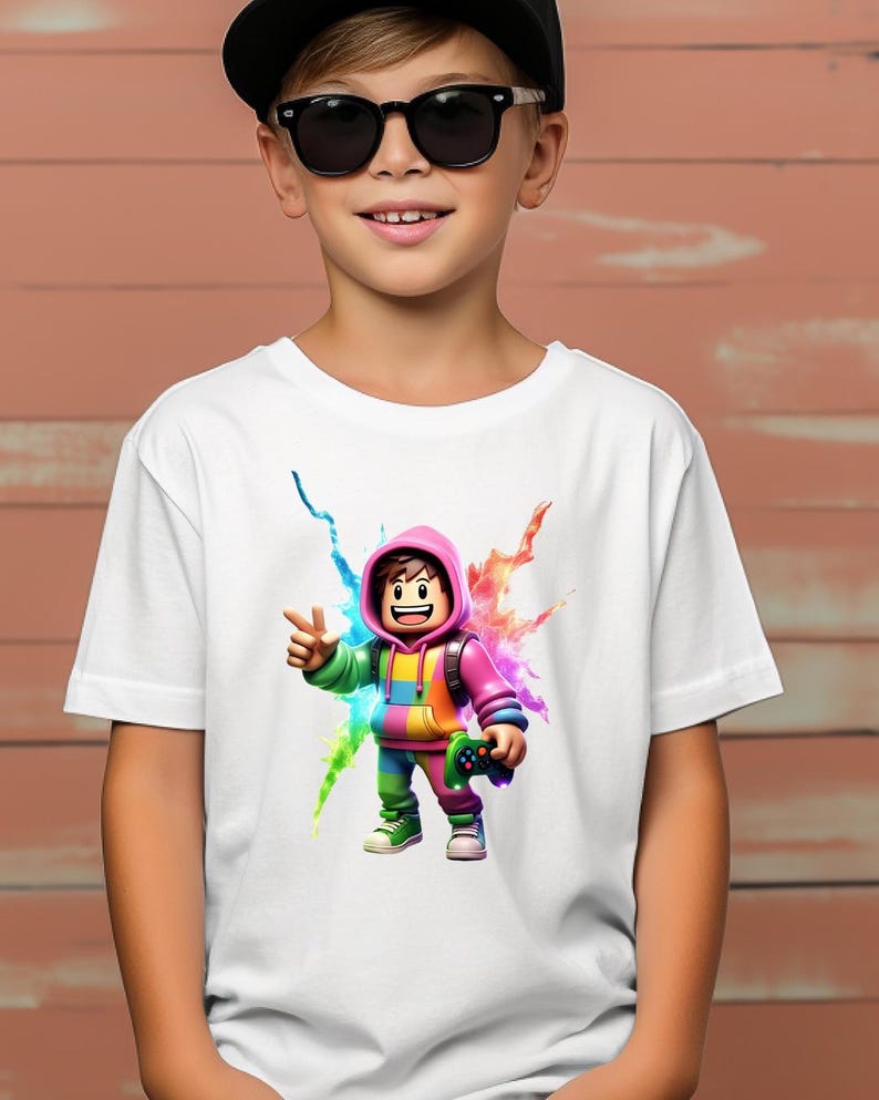 Roblox Gamer T-Shirt for Kids & Adults – Colorful Video Game Character Tee, Gaming Gift image 2