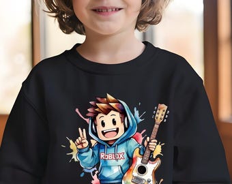 Roblox Gamer Hoodie – Kids Cartoon Character Sweatshirt