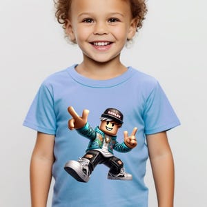 T-shirt Roblox Character Gamer – T-shirt jeu vidéo pour enfant image 3