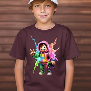 Roblox Gamer T-Shirt for Kids & Adults – Colorful Video Game Character Tee, Gaming Gift image 10