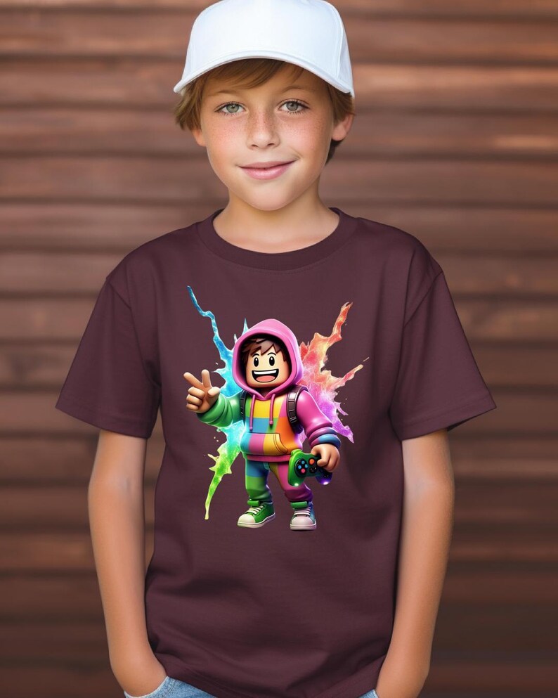 Roblox Gamer T-Shirt for Kids & Adults – Colorful Video Game Character Tee, Gaming Gift image 10