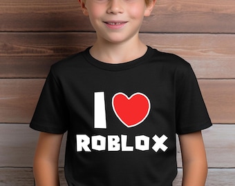 I Love Roblox Shirt: Gamer Kids Cotton Blend Tee