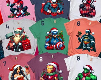 Superhero Christmas Shirt, Funny Holiday Tee, Hero Fans Gift