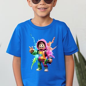 Roblox Gamer T-Shirt for Kids & Adults – Colorful Video Game Character Tee, Gaming Gift image 11