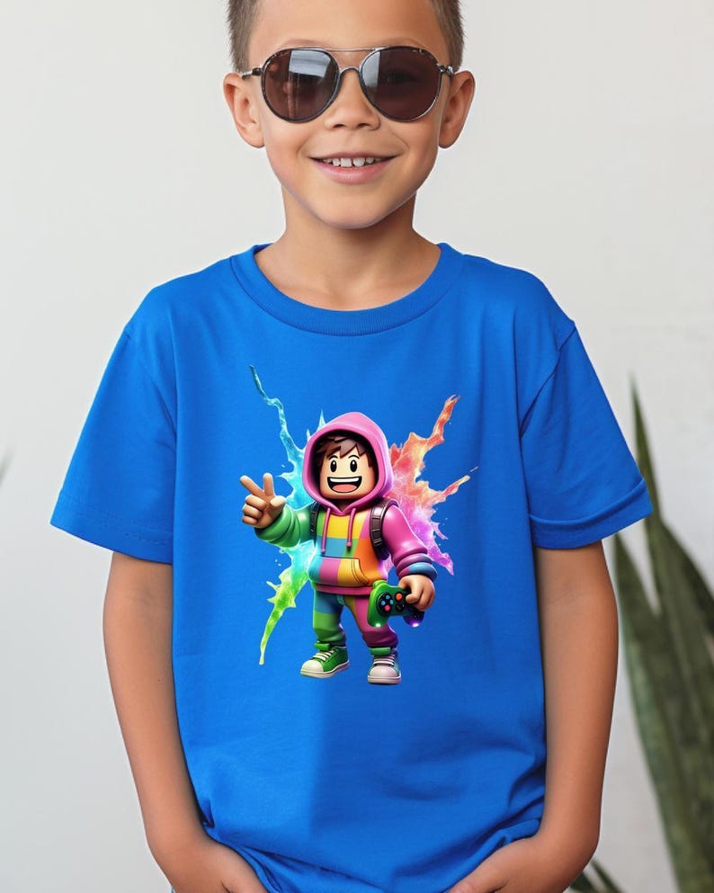 Roblox Gamer T-Shirt for Kids & Adults – Colorful Video Game Character Tee, Gaming Gift image 11