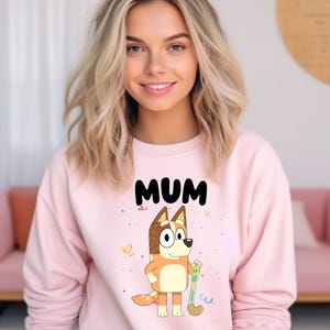 Bluey Family Shirt, Mother's Day Gift, Bluey Dad Sweat, Bluey Birthday Party Hoodie, Bluey Era Sweatshirt, Bluey Cartoon Sweat, Grandma gift