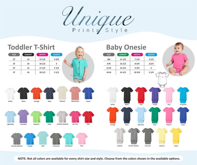 The image is a collage of various images showcasing different styles and colors of toddler and baby T-shirts. It includes images of both boys and girls, as well as different color options for each age group. The image does not contain any text, and the available colors are not limited to a specific range. The image is a collage of multiple images, and the available colors are not limited to a specific range.