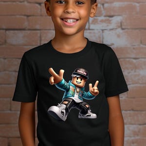 T-shirt Roblox Character Gamer – T-shirt jeu vidéo pour enfant image 6