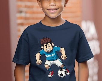 Camiseta infantil de fútbol de Roblox: camiseta gráfica de personaje de videojuego