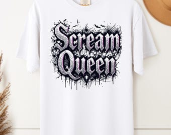 Scream Queen Crop Top: Y2K Slasher Movie Graphic Tee