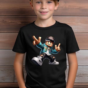 T-shirt Roblox Character Gamer – T-shirt jeu vidéo pour enfant image 2