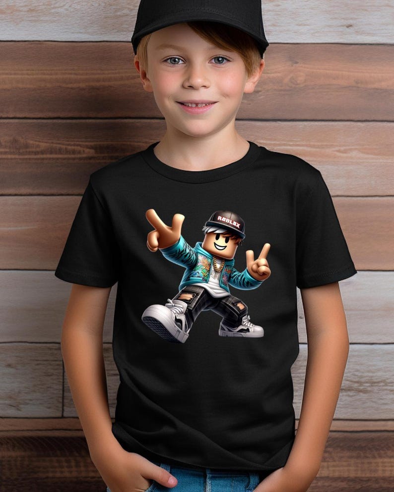 T-shirt Roblox Character Gamer – T-shirt jeu vidéo pour enfant image 2