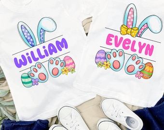 Happy Easter Custom Shirts for Kids – Bunny Easter Egg Hunt Matching Tees