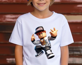 Camiseta infantil de Roblox Gamer: Camiseta con gráfico de personaje