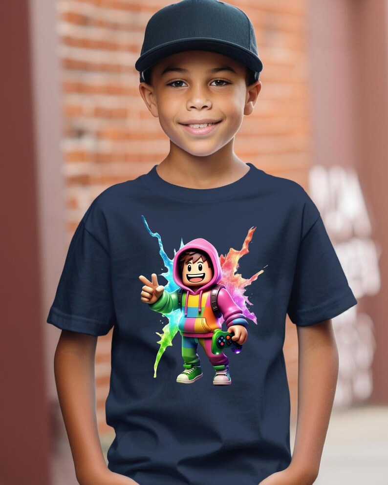 Roblox Gamer T-Shirt for Kids & Adults – Colorful Video Game Character Tee, Gaming Gift image 3