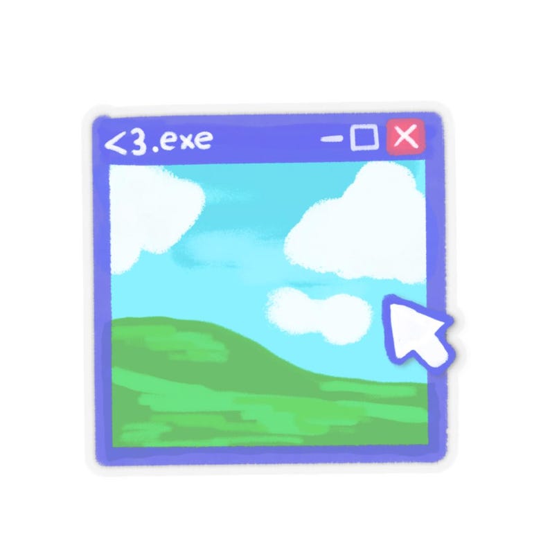 Windows Xp Sticker Sticker Frutiger Aero Bliss Hill Sticker, Windows XP Aesthetic Vinyl Decal ...