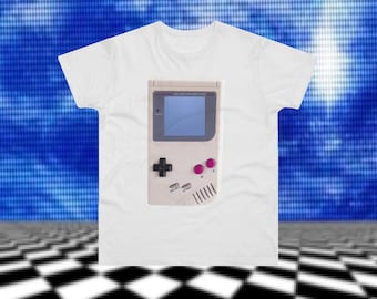 Retro Handheld Console T-Shirt | Vintage 90s Gaming Graphic Tee, Old School Gamer Gift, Pixel Art Aesthetic, Soft Cotton Unisex Top