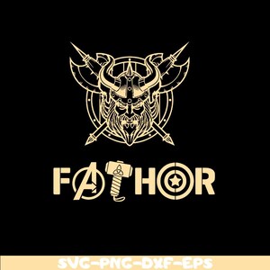 Viking Fathor SVG, Norse Warrior Design, Mythology Themed Digital Download, Viking Helmet Logo, Fantasy Tattoo Art, Powerful Warrior