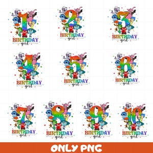 Inside Out 2 Birthday PNG, Inside Out 2 Clipart, Inside Out 2 Download, Inside Out PNG, Anger Joy Sadness Embarrassment Anxiety, Envy