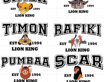 Lion King Png, Lion King Clipart, PNG Digital Download, High Quality Files, Amazingly cute Simba and Pumbaa Printable images
