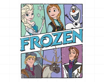 Frozen 2 PNG Clipart, Elsa Anna Olaf Png Bundle, Frozen Birthday Shirt Design, Digital Download, Cricut Sublimation Printable Png