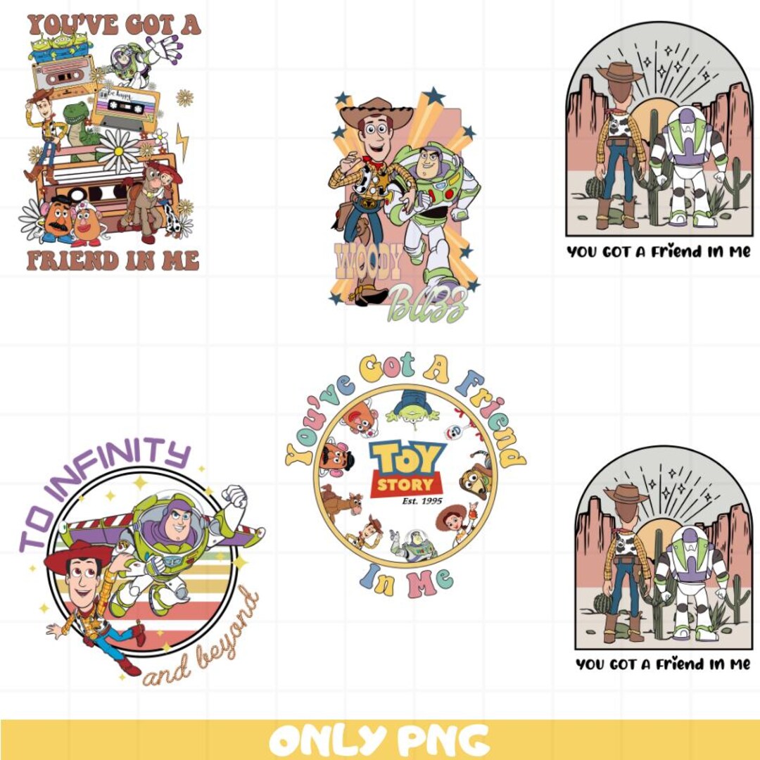 Toy Story Wall Art Kids Room Decor Pixar Poster Childhood Memory