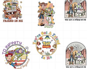 Toy Story Wall Art Kids Room Decor Pixar Poster Childhood Memory Gift Nursery Wall Art Birthday Gift, Toy Story Characters, Digital Download