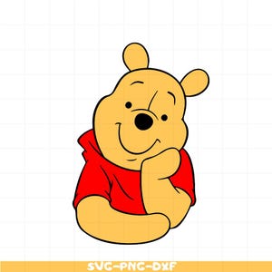 Winnie the Pooh Cupid Svg, Love Svg, Pooh PNG, Kawaii Svg, Cricut, Silhoutte Vector Cut File