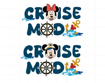Mickey Minnie Cruise Mode Svg, Disney Cruise Vacation Png, Nautical Summer Shirt Svg, Family Trip Digital File for Cricut, Sublimation