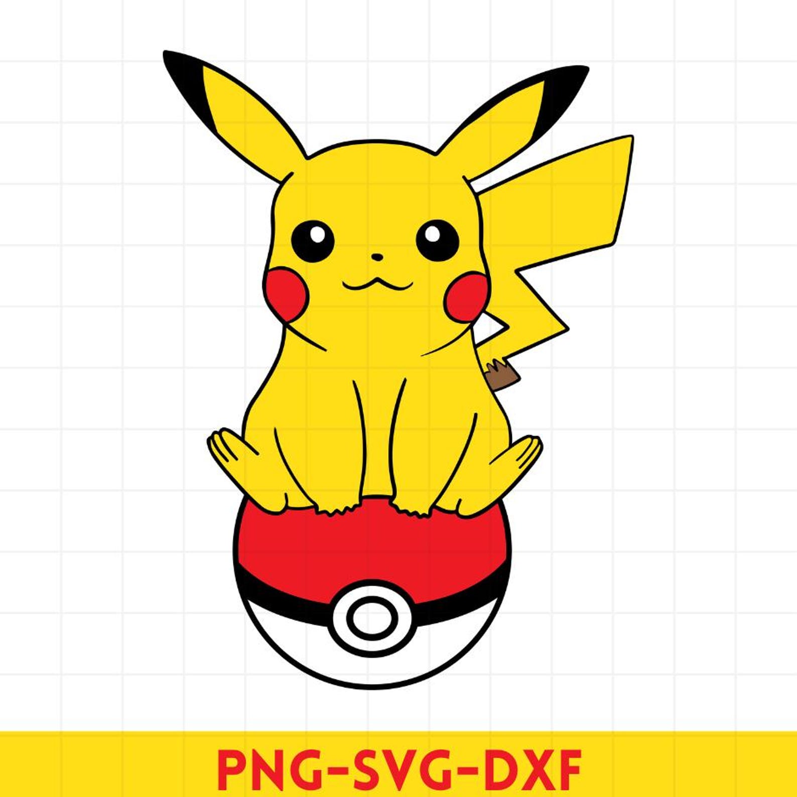 Pikachu Vector File Pikachu SVG, Pokemon Svg, High Quality Layered Files, Svg Files for ...