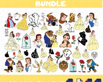 Belle Clipart, Belle Svg, Princess Clipart, Princess Png, Beauty and the beast Png, Beauty Beast art, Beauty Clipart, Princess party