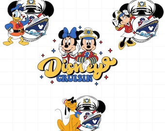 Disney Cruise SVG, Mickey Minnie Cruise Shirt, Captain Mickey Clipart, Nautical Disney PNG, Cruise Birthday Design, Family Trip SVG