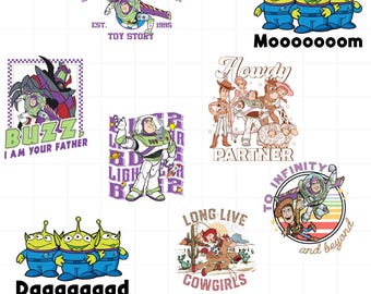 Toy Story Buzz Lightyear Alien Pngg Bundle, Digital Png Clipart, Infinity Beyond Design, Kids Birthday Shirt Printable