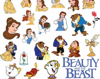 Belle Clipart, Belle Svg, Princess Clipart, Princess Png, Beauty and the beast Png, Beauty Beast art, Beauty Clipart, Princess party