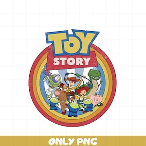 Toy Story Digital Png Clipart, Toy Story Characters Bundle, Buzz Woody Printable Design, Birthday Party Shirt Png for Cricut