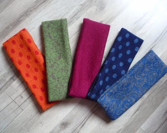 Fascia per capelli da donna, fascia per capelli, lana, lana vergine merino - morbida e calda - in molti colori