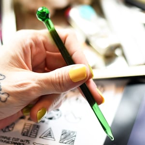 Handmade Glass Non-Capacitive Stylus / Drink Stirrer / Swizzle Stick / Chopsticks / Hair Sticks - 26 Colors - 5 to 8 Inches - Made in USA