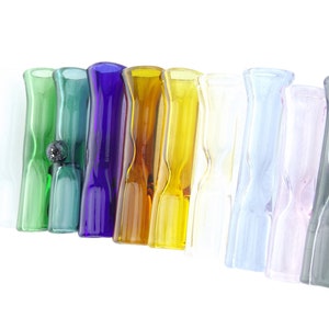 Tiny 9mm Colored Finger Savers / Glass Filter Tips / Cigarette Holder Made to Order 21 Colors 4 Styles Mini Chillum Made in USA image 8