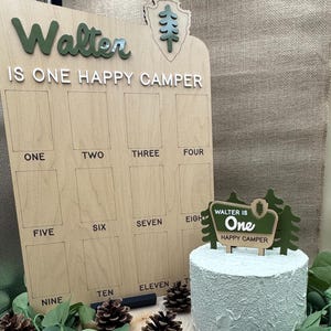National Park First Birthday Bundle, First Birthday, One Happy Camper Birthday, National Park Cake Topper, National Park Sign