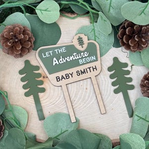 Let the Adventure Begin Cake Topper, National Park Cake Topper, Outdoor Cake Topper, Baby Shower Cake Topper, Wedding Cake Topper