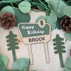 National Park Birthday Cake Topper, Birthday Cake Topper, Outdoor Cake Topper, National Park Birthday, Camping Cake Topper, Happy Camper